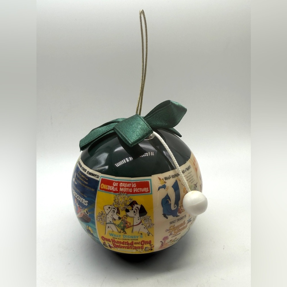 Disney Vintage Movie Poster Musical Christmas Ornament Ball Pull String